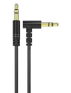 Dudao úhlový kabel AUX mini jack 3,5 mm kabel 1 m Černá