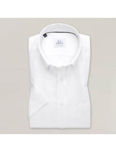 Willsoor Pánská košile slim fit bílá s hladkým vzorem 15273