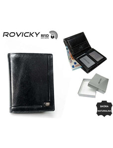 Fashionhunters Kožená peněženka ROVICKY RFID