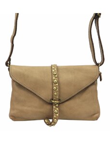 Dámská kožená crossbody kabelka VS 013 béžová