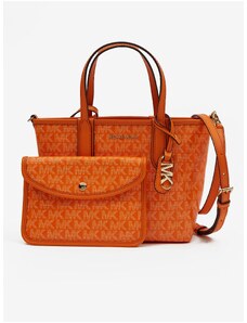 Oranžová dámská vzorovaná kabelka Michael Kors XS Open Tote - Dámské