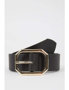 DEFACTO Woman Rectangle Clasp Faux Leather Jean Belt