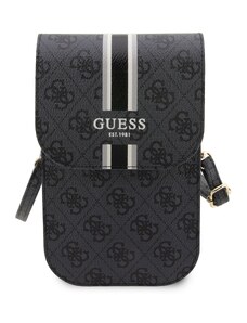 Univerzální pouzdro / taška s kapsou na mobil - Guess, 4G Printed Stripes Black