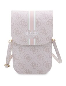 Univerzální pouzdro / taška s kapsou na mobil - Guess, 4G Printed Stripes Pink