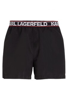 Karl Lagerfeld Plavecké šortky červená / černá / bílá