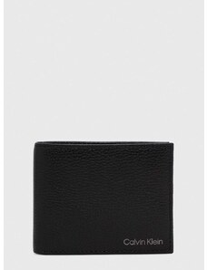 Kožená peněženka Calvin Klein černá barva, K50K509994