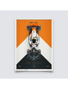 Automobilist Posters | McLaren Formula 1 Team - Lando Norris - The Triple Crown Livery - 60th Anniversary - 2023, Large, 50 x 70 cm