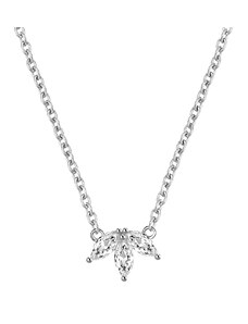 SYLVIENE Stříbrný náhrdelník Leafy se Zirkony