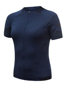 SENSOR COOLMAX RACE dámský dres celozip kr.rukáv deep blue