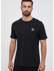 Bavlněné tričko adidas Originals černá barva, s aplikací