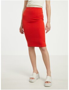 Červená dámská pouzdrová sukně CAMAIEU - Dámské