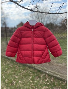 Dívčí oboustranná zimní bunda/kabát s kapucí MAYORAL, červená