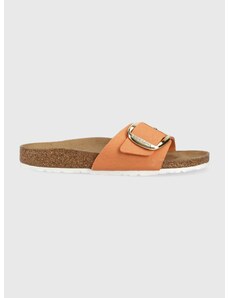 Pantofle Birkenstock Madrid Big Buckle dámské, oranžová barva, 1025532