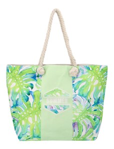 Moderní plážová taška světlá zeleno modrá - Jesicca barevná
