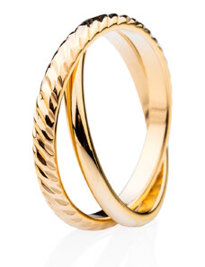 franco bene Double prsten - zlatý
