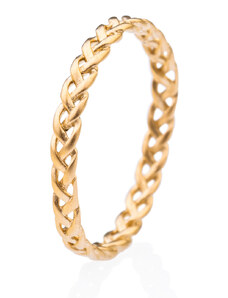 franco bene Zapletený prsten (úzký) - zlatý