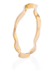 franco bene Deformovaný prsten (úzký) - zlatý