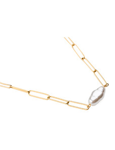 franco bene Chained náhrdelník s perlou