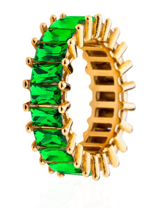 franco bene Crystal prsten - zelený
