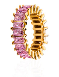 franco bene Crystal prsten - růžový