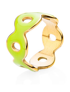 franco bene Nepravidelný světle zelený prsten