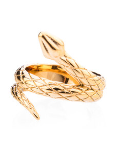 franco bene Pozlacený prsten ve tvaru hada