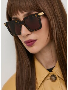 Sluneční brýle Bottega Veneta dámské, hnědá barva