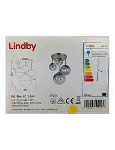 Lindby Lindby - Stropní svítidlo RAVENA 2xE27/40W/230V + 2xE27/25W/230V LW0402
