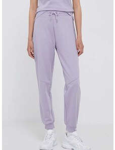 Tepláky Calvin Klein Jeans fialová barva, hladké