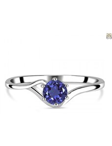 Klenoty Amber Luxusní stříbrný prsten s iolitem Special Moment