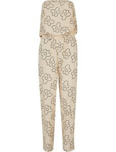 URBAN CLASSICS Ladies Viscose Bandeau Jumpsuit - softseagrassflower