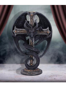 Spiral Svícen s drakem Dragon Cross Gold