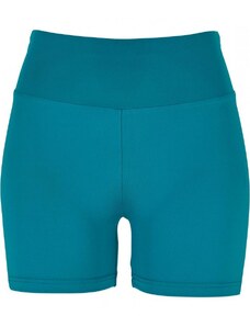 URBAN CLASSICS Ladies Recycled High Waist Cycle Hot Pants - watergreen