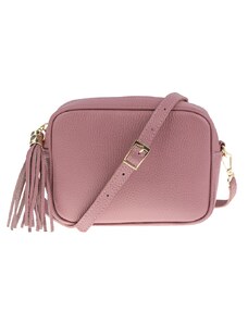 NovaKabelka.cz Kožená kabelka crossbody Bala Rosa Scura růžová