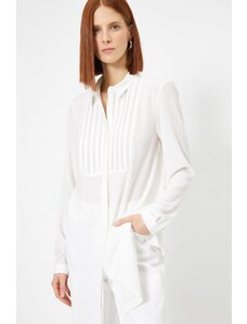 Koton Women's White Button Detailed Tunic