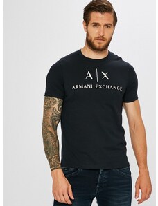Tričko Armani Exchange tmavomodrá barva, s potiskem, 8NZTCJ Z8H4Z NOS