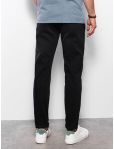 Ombre Clothing Pánské džínové kalhoty Cungwain černá V2 OM-PADP - 0102