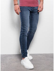 Ombre Pánské džínové kalhoty SKINNY FIT - tmavě modré