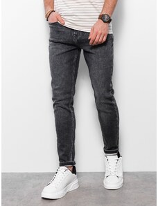 Ombre Clothing Pánské džínové kalhoty SKINNY FIT - graphite V3 OM-PADP-0101