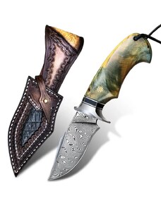 OEM Damaškový lovecký nůž MASTERPIECE Ryotaro Zelená