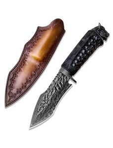 OEM Damaškový lovecký nůž MASTERPIECE Shiori Černá