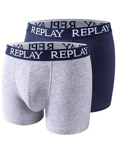 Pánské boxerky REPLAY Grey-NavyXL