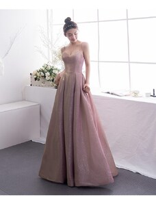 HollywoodStyle.cz nádherné měňavé plesové šaty na maturitní ples Monica: Růžová Polyester XS-S