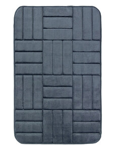 BO-MA koberce Protiskluzová koupelnová předložka 3D 667 dark grey - 40x50 cm