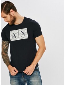 Bavlněné tričko Armani Exchange tmavomodrá barva, s potiskem, 8NZTCK Z8H4Z NOS