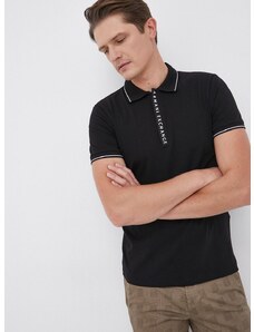 Polo tričko Armani Exchange černá barva, s potiskem, 8NZF71 ZJH2Z