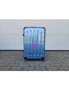 cestovní skořepinový kufr velký - ledově modrá lesk
