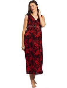 Thajsko Dámské šaty dlouhé KAY červené s listy