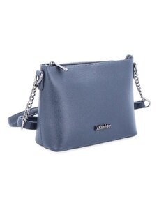 Elegantní kabelka s řetizky Famito 9018 modrá