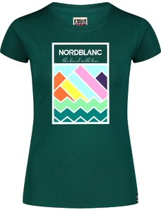 Nordblanc Zelené dámské bavlněné tričko SUNBOW